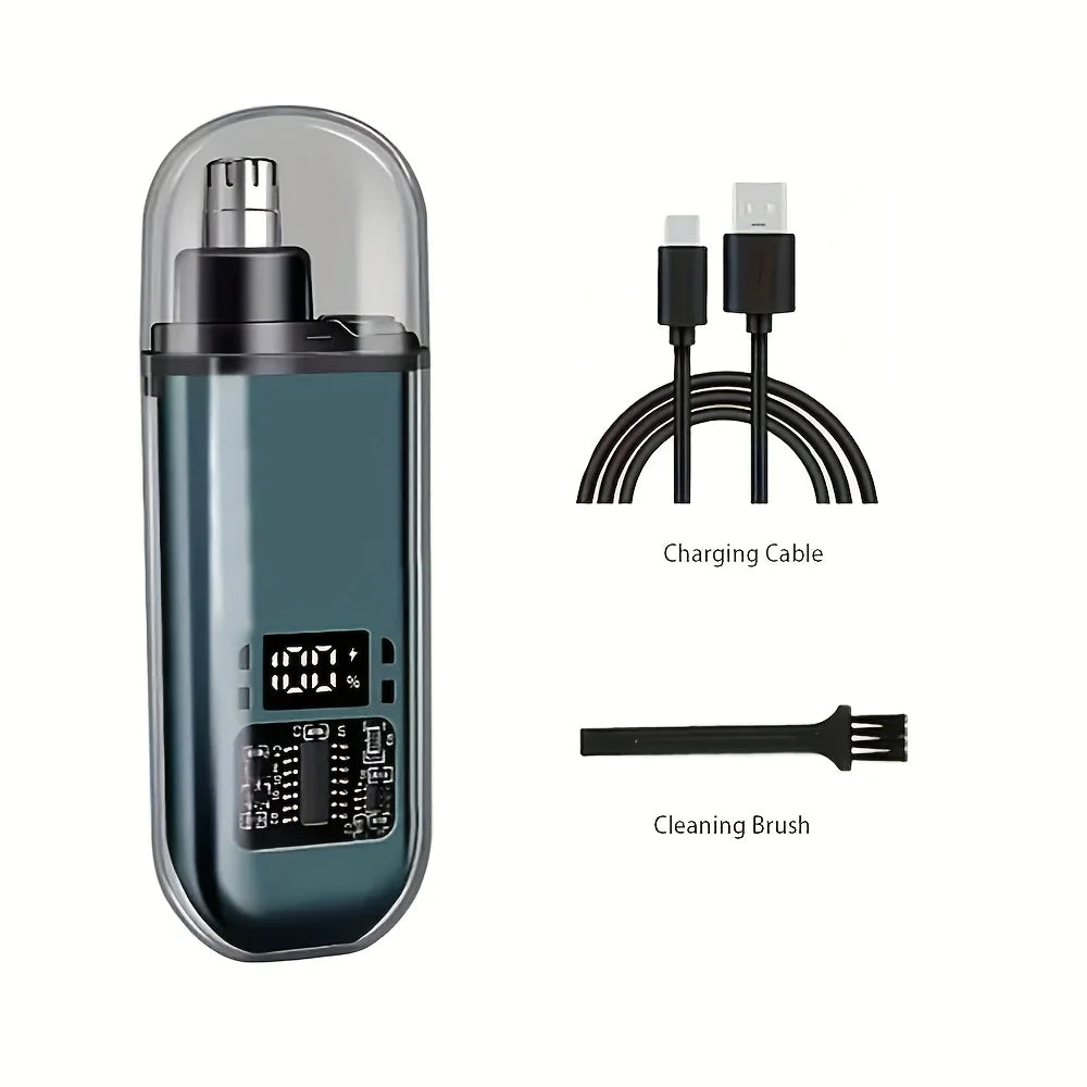 Elevate Your Grooming Routine with the Portable Electric Nose and Ear Hair Trimmer - Compact, Quick-Charging Design!